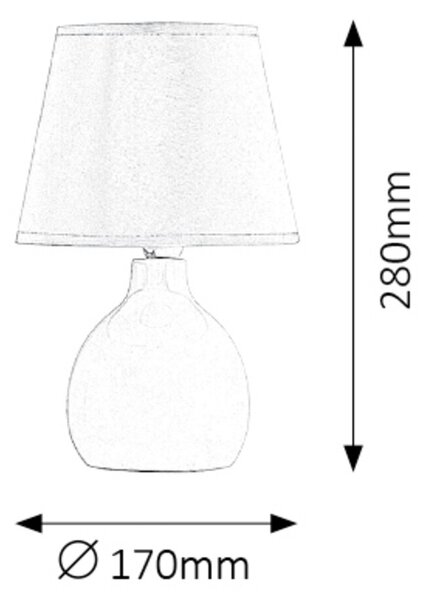 Rabalux INGRID stolná lampičkamax. 1x40W | E14 | IP20 - zelená