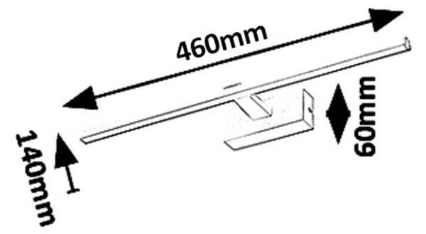 Rabalux LED nástenné svietidlo Albina 8W | 450lm | 4000K | IP23 | 46cm | matná biela