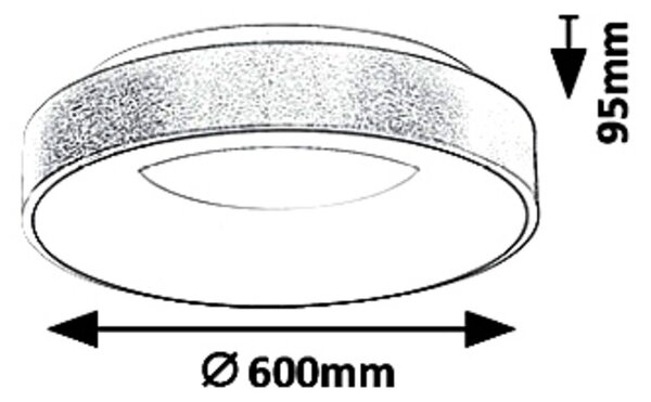Rabalux LED stropné kruhové svietidlo Carmella 50W | 3400lm | 4000K | IP20 - biela so zlatou