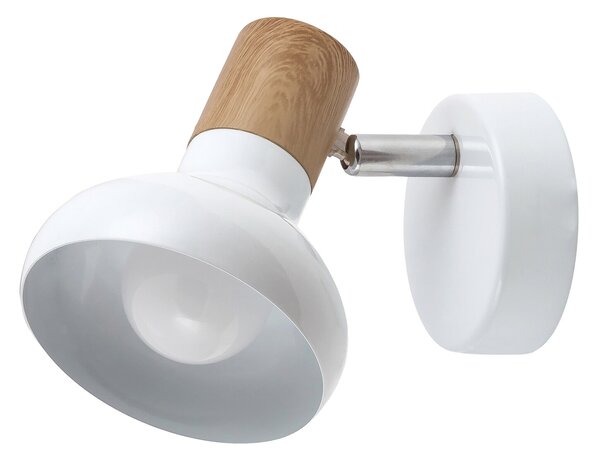 Rabalux HOLLY nástenné bodové svietidlo max. 1x40W | E14 | IP20 - biela, svetlé drevo