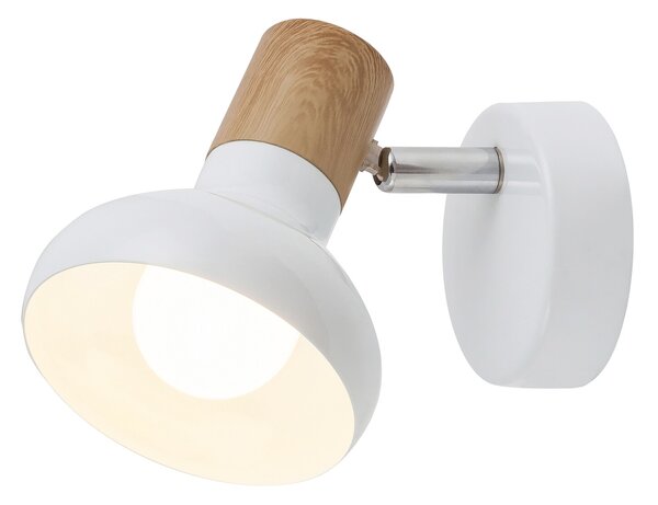 Rabalux HOLLY nástenné bodové svietidlo max. 1x40W | E14 | IP20 - biela, svetlé drevo