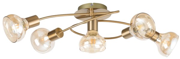 Rabalux HOLLY stropné svietidlo max. 5x40W | E14 | IP20 - antická zlatá