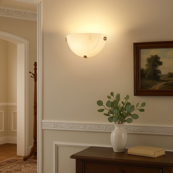 Rabalux ALABASTRO 3002 nástenné svietidlo 1x60W | E27 | IP20 - biely alabaster