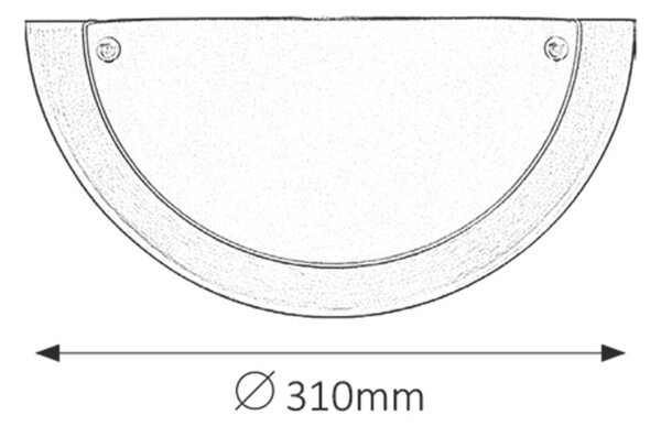 Rabalux UFON nástenné svietidlo max. 1x60W | E27 | IP20 - saténový chróm