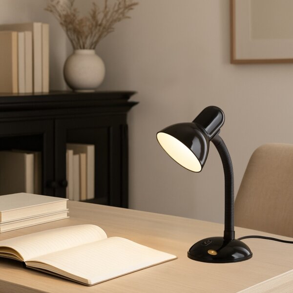 Rabalux DYLAN stolná lampa 40W | E27 | IP20 - čierna