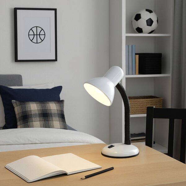 Rabalux DYLAN stolná lampa 40W | E27 | IP20 - biela