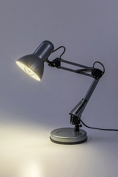 Rabalux SAMSON stolná lampa 60W | E27 | IP20 - strieborná