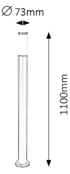 Rabalux BLACK TORCH záhradný stĺpik 8148