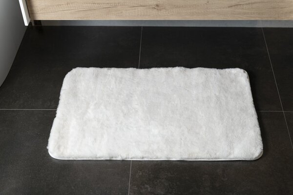 Gedy Gedy, FUZZY kúpeľňová predložka, 50x80 cm, 100% polyester, protisklz, biela, 96FY508002