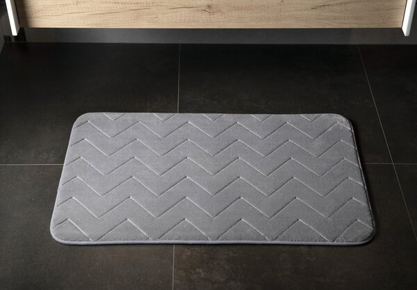 Gedy Gedy, MOUSSE kúpeľňová predložka, 50x80 cm, 100% polyester, protisklz, sivá, 96MS508008