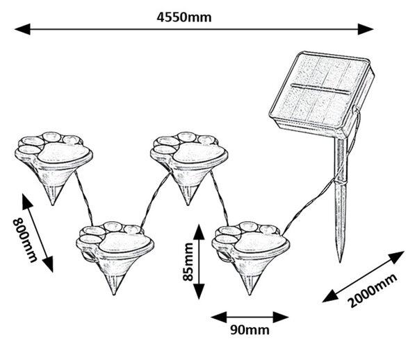 Rabalux WIGRY LED solárne svietidlo 77001
