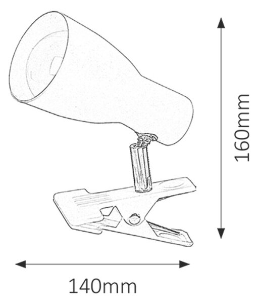 Rabalux EBONY lampa s klipom 6026