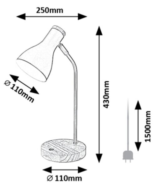 Rabalux FERB stolná lampa 74002