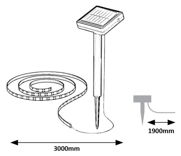 Rabalux ANSOO LED solárny pásik 77016