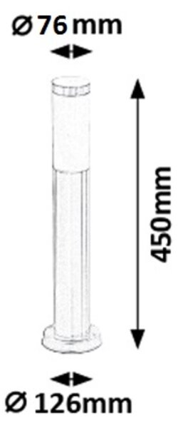 Rabalux INOX TORCH záhradný stĺpik 8263
