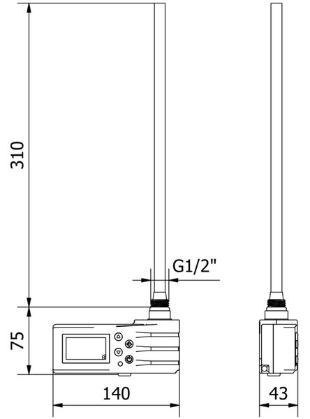 Mexen FA-J1229 elektrické ohrievač 300 W, čierny - W959-0300-70