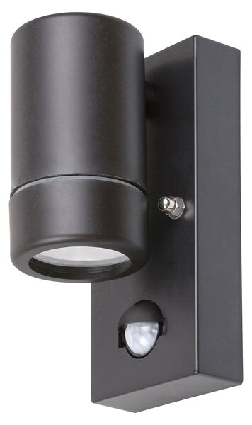 Rabalux MEDINA vonkajšie nástenné svietidlo so senzorom 1xGU10/10W/230V čierna IP44