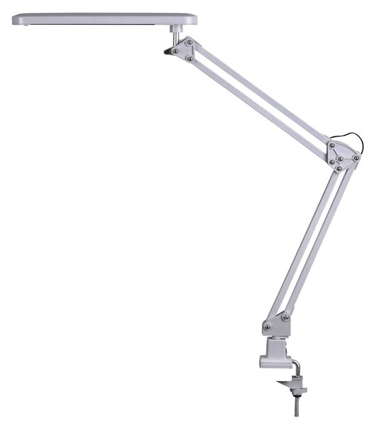 Rabalux RAUL LED stolná lampa s klipom, strieborná