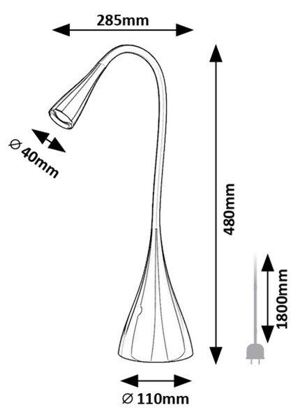 Rabalux JEFF2 LED stolná lampa 74204