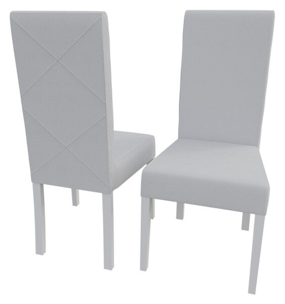 Jedálenská stolička MOVILE 4 - biela / biela eko koža