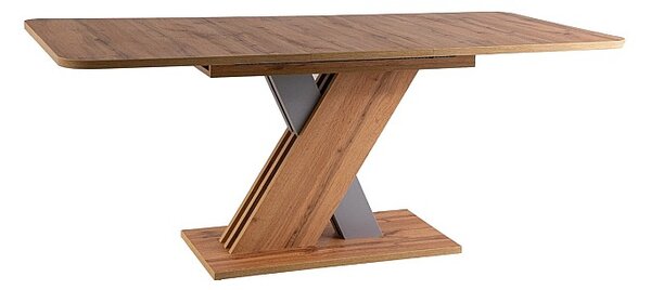 SIGNAL SIG Rozkladací jedálenský stôl EXEL 140(180)X85 dub wotan/strieborný