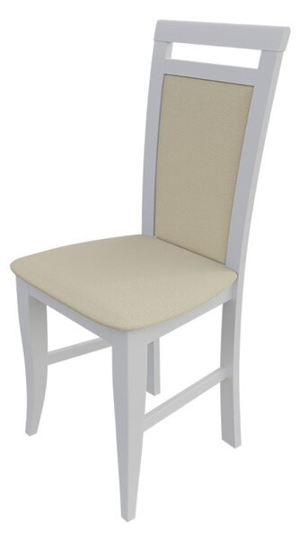 Stolička do jedálne MOVILE 16 - biela / béžová eko koža