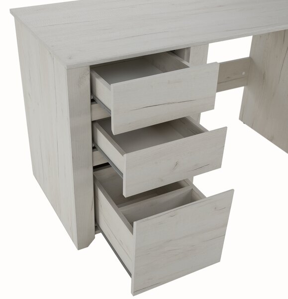 KONDELA PC stôl typ 80, biela craft, ANGEL
