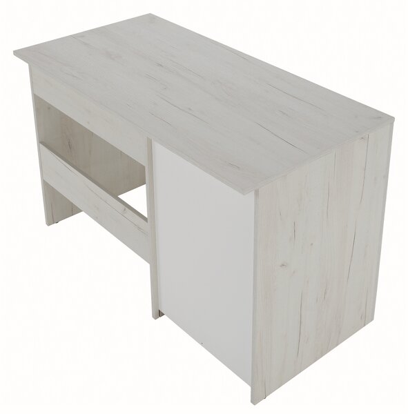 KONDELA PC stôl typ 80, biela craft, ANGEL