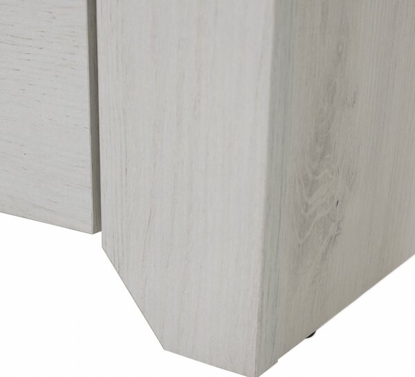 KONDELA PC stôl typ 80, biela craft, ANGEL