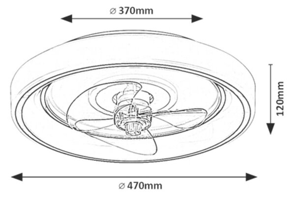 Rabalux HORACIO LED stropné svietidlo s ventilátorom 71009