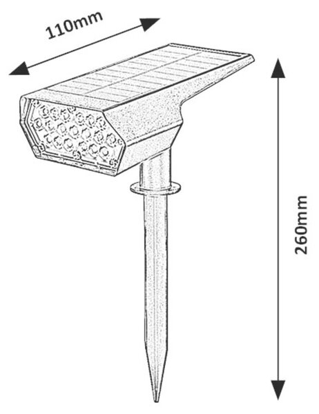 Rabalux NANTES LED solárna lampa 77088