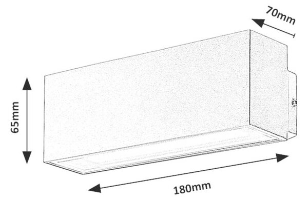 Rabalux MATARO LED vonkajšie nástenné svietidlo 77076