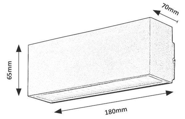 Rabalux MATARO LED vonkajšie nástenné svietidlo 77075