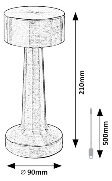 Rabalux SENAN LED stolná lampa 74207