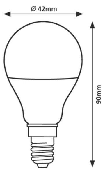 Rabalux SMD LED žiarovka E14 G45 9W 810lm 3000K