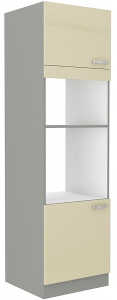 Skriňa na vstavané spotrebiče ULLERIKE - šírka 60 cm, krémová / šedá