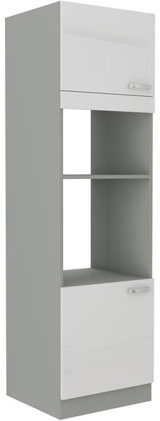 Skriňa na vstavané spotrebiče ULLERIKE - šírka 60 cm, biela / šedá