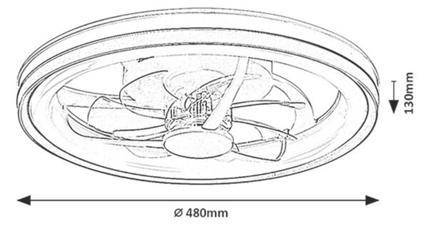 Rabalux FANRICIUS LED stropné svietidlo s ventilátorom 71335