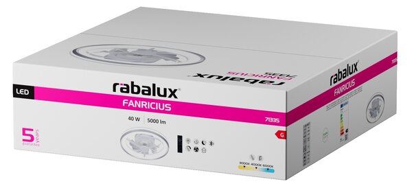 Rabalux FANRICIUS LED stropné svietidlo s ventilátorom 71335