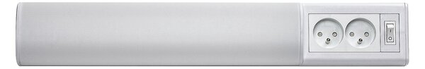 Rabalux BATH 2E LED podlinkové svietidlo s vypínačom a 2x zásuvkou, 50 cm