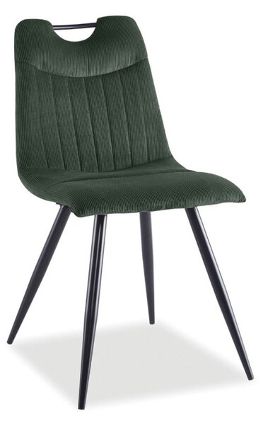 Čalúnená stolička NETTA - čierna / zelená