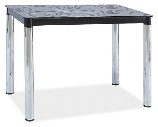 Jedálenský stôl DAMAR II čierna/bronz 100x60x75