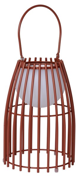Lucide 06801/01/97 LED vonkajšia stolná lampička Fjara 1x0,3W | 30lm | 2800K | IP44 - hrdzavá, stmievateľná, kovová, nabíjacia