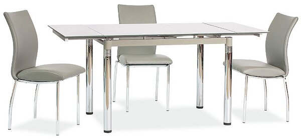 SIGNAL SIG Rozkladací jedálenský stôl GD018 sivý/chróm 110(170)x74x75