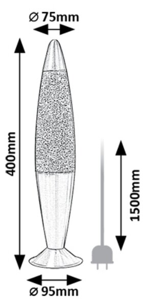 Rabalux GLITTER2 LED lávová lampa 76115