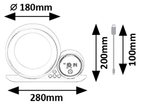 Rabalux WAKEWAY LED RGB stolná lampa s reproduktorom LED/5W/230V