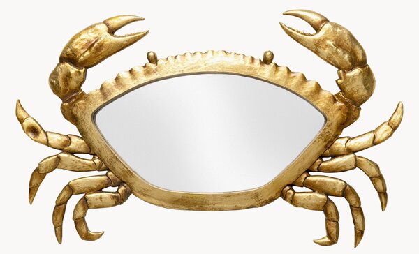 Ručne vyrobená zrkadlová nástenná dekorácia Crab