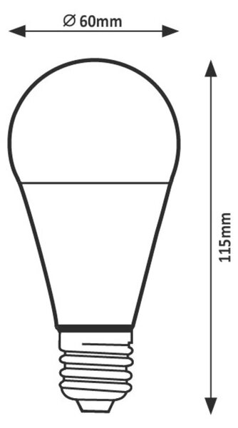 Rabalux SMD LED žiarovka A60 10W E27 1055Lm 6500K