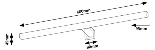 Rabalux OLIRO LED kúpeľňové svietidlo 75052