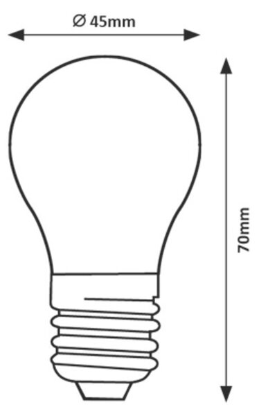 Rabalux SMD LED žiarovka G45 5W E27 500Lm 3000K